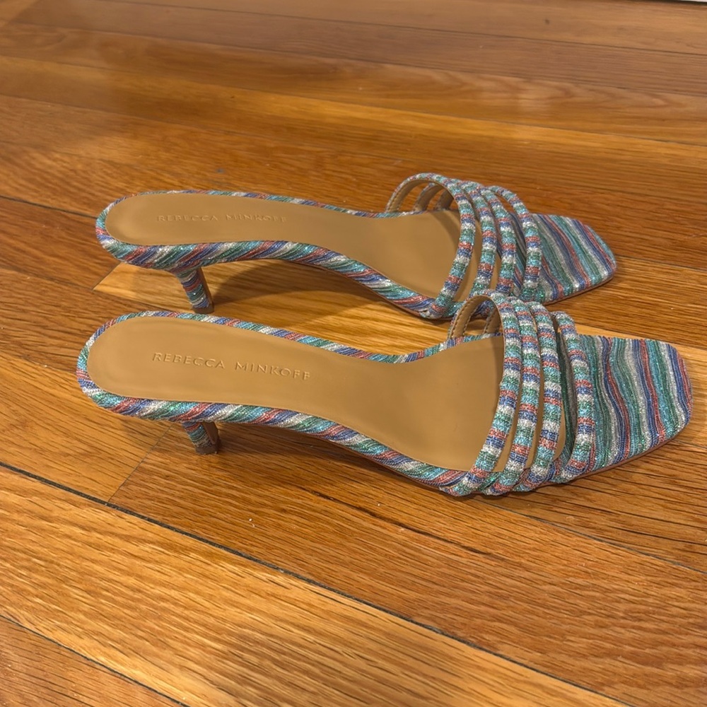 Rebecca minkoff kitten heels size 8 / multicolor